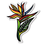 Birds of Paradise Flower Sticker