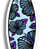 Blue Hibiscus Surfboard Sticker