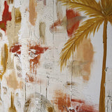 Tropical Palms Painting (Rustic Coral & Gold)