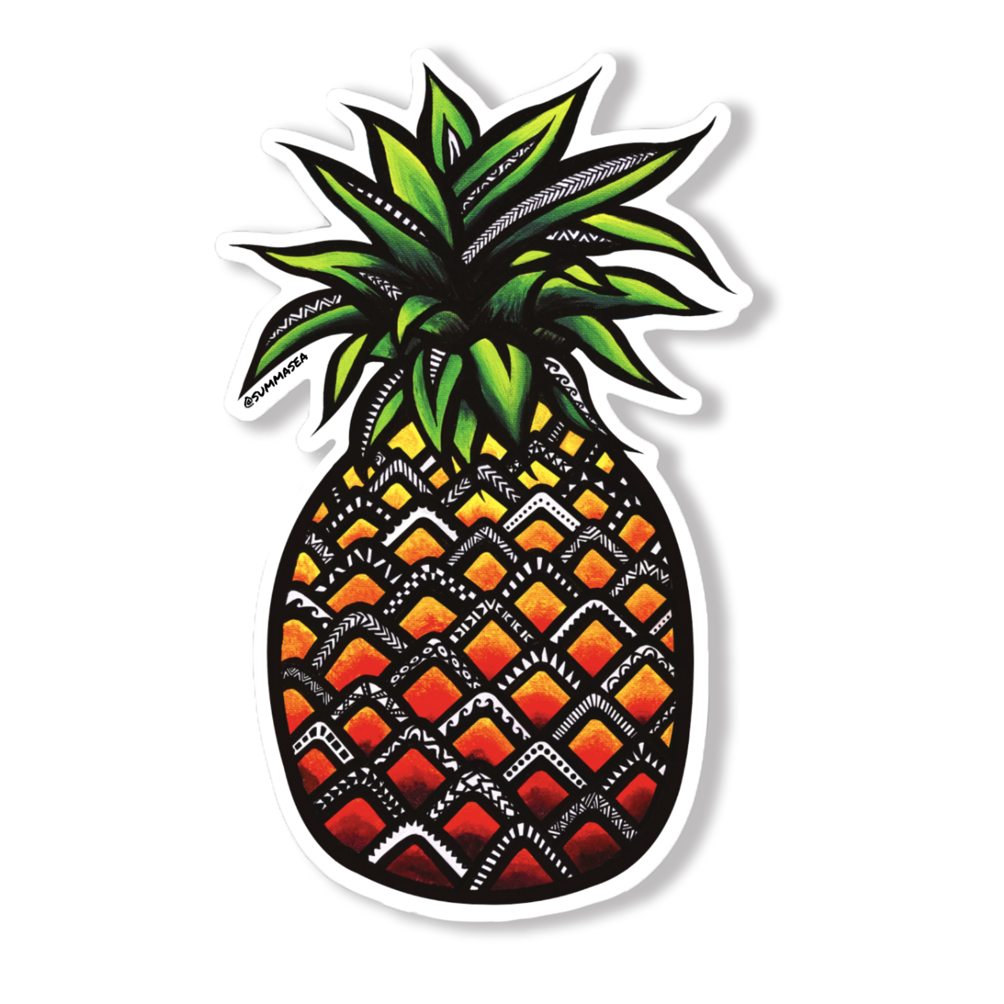 Pinappe Sticker Pineapple Sticker – Summer C Art