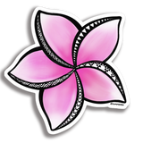 Pink Plumeria Sticker