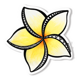 Plumeria Sticker