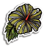 Yellow Hibiscus Sticker